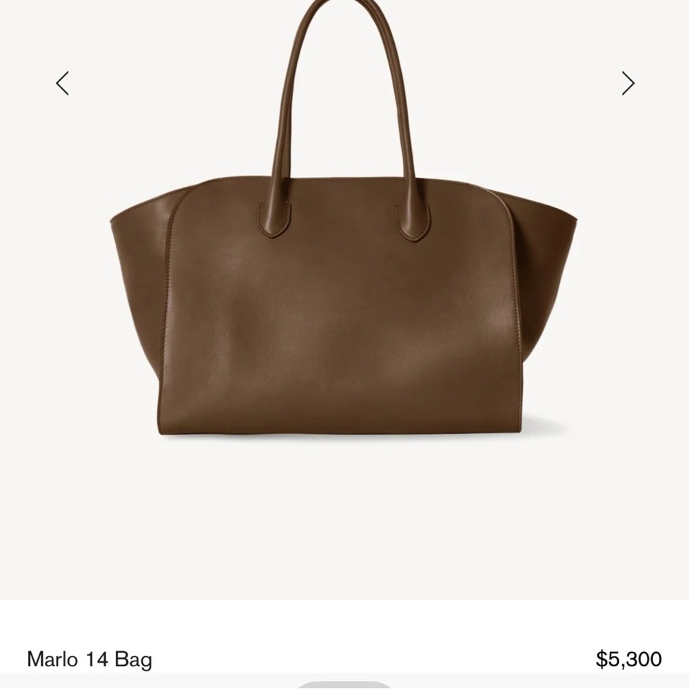 The Row Marlo 14 Brown Leather Tote